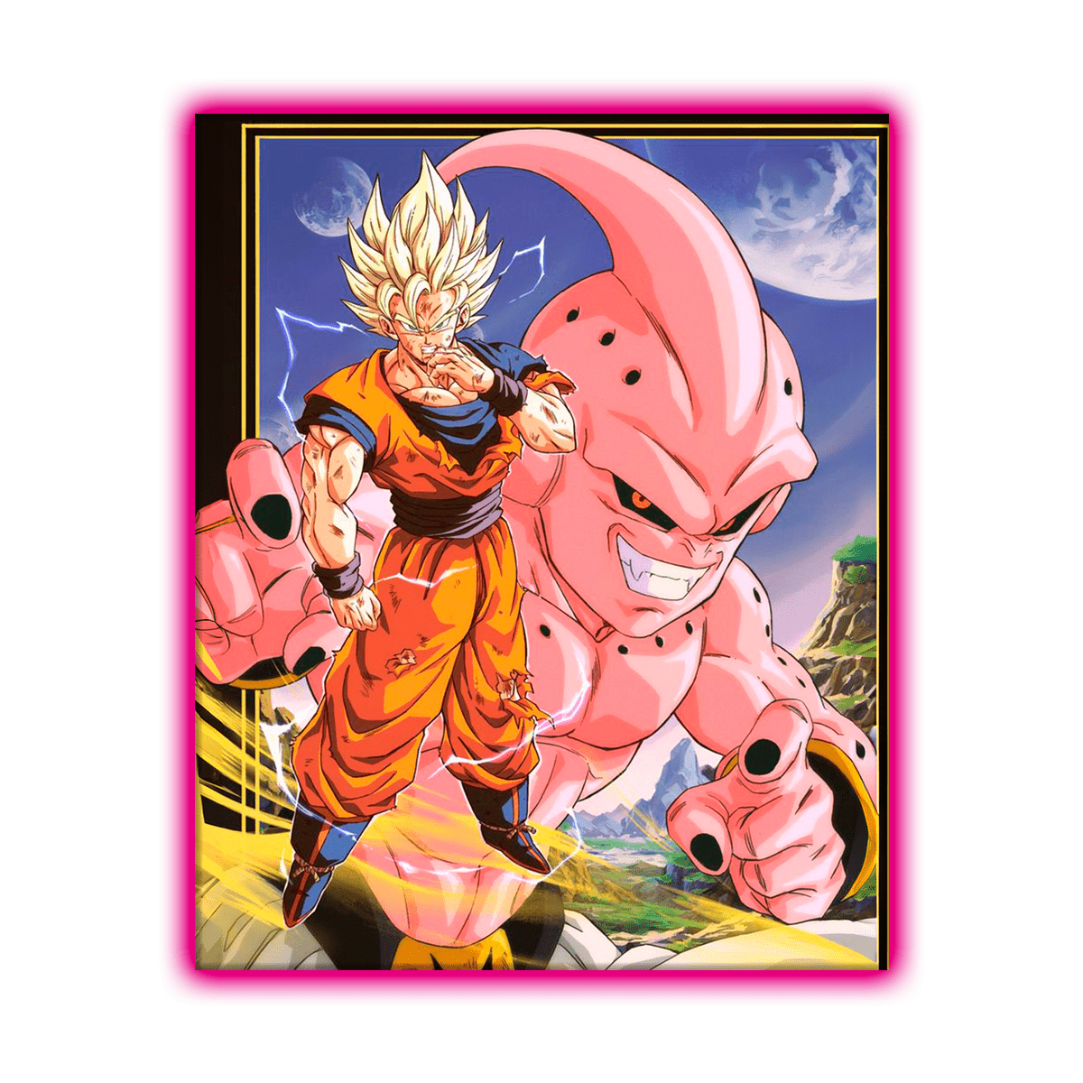 Goku Super Sayayin vs Majin Boo DBZ